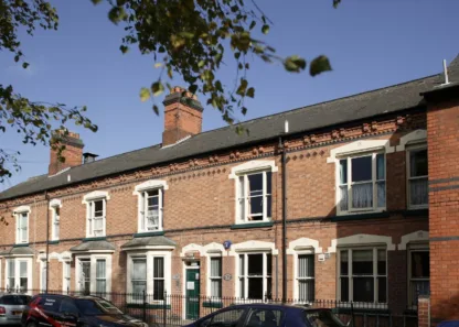 Row of houses owned by Action Homeless