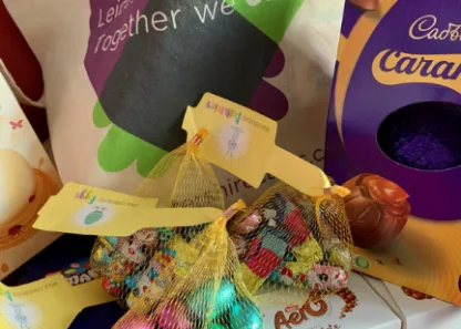 Pile of Easter chocolate