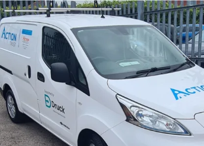Electric van for Action Trust provided by Druck