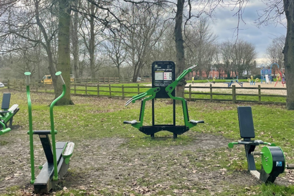 Outdoor gym in park